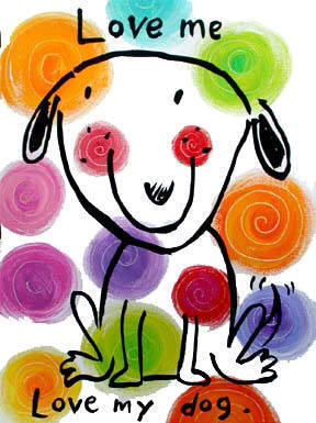 Artist: Debbie Tomassi, Title: Love Me...Love My Dog - click for larger image