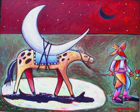Artist: Debbie Tomassi, Title: Moon Rustler - click for larger image