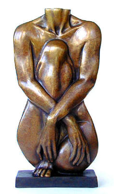 Artist: Kevin Pettelle, Title: Seated Relief 1 (female) - click for larger image