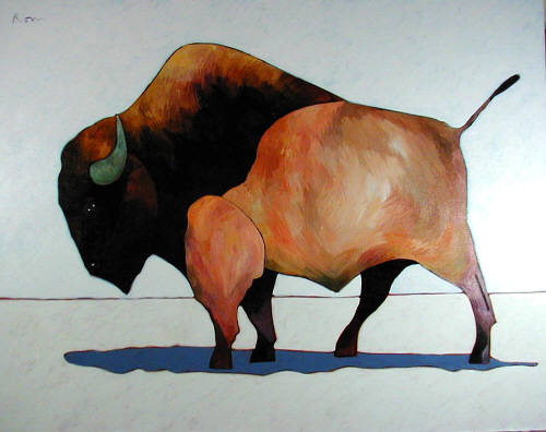Artist: Thom Ross, Title: Winter Buffalo - click for larger image