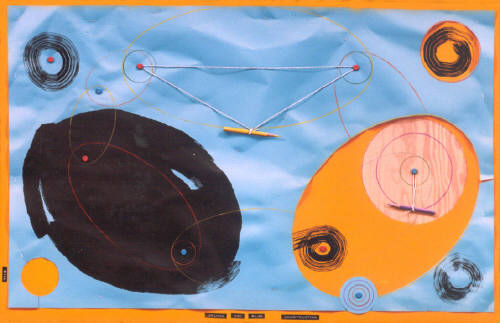 Artist: Bill Braun, Title: Orange and Blue Construction - click for larger image