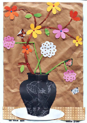Artist: Bill Braun, Title: Big Raven Vase - click for larger image