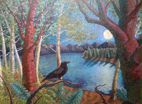 Artist: Brad Caplis, Title: Full Moon Forest - click for larger image