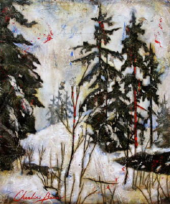 Artist: Charlie Barr, Title: Fresh Snow - click for larger image