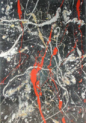 Artist: Dan Larsen, Title: Miro Remembering Pollock - click for larger image