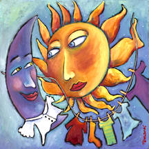 Artist: Debbie Tomassi, Title: Luna y Sol II - click for larger image