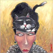 Artist: Debbie Tomassi, Title: Puss and Bouffant - click for larger image