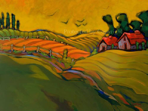 Artist: Don Tiller, Title: A Rolling Countryside - click for larger image