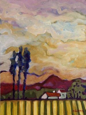 Artist: Don Tiller, Title: Fields and Clouds - click for larger image