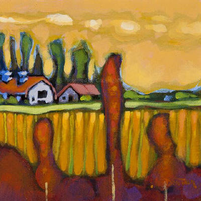 Artist: Don Tiller, Title: Barns in the Sticks - click for larger image