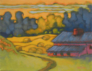 Artist: Don Tiller, Title: Study - Homestead Barn - click for larger image
