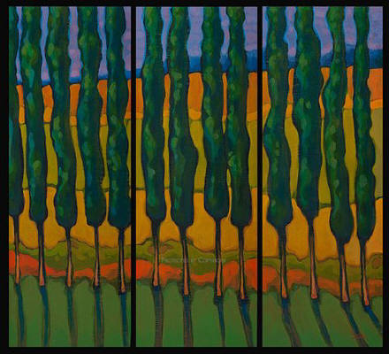 Artist: Don Tiller, Title:  Poplar Repeat I II and II - click for larger image