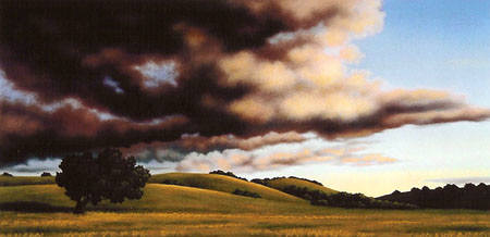 Artist: Doug Martindale, Title: Sunset over old Oak - click for larger image