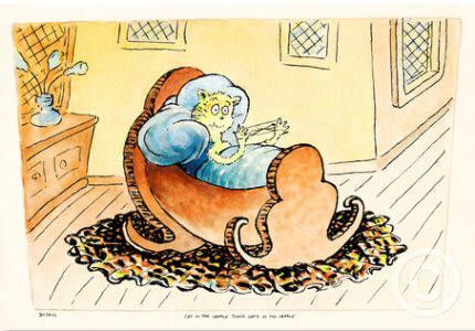 Artist: Dr. Seuss  , Title: Cat in the Cradle Doing Cat's in the Cradle - click for larger image