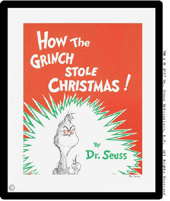Artist: Dr. Seuss  , Title: Grinch Book Cover - click for larger image