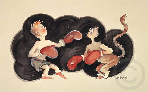 Artist: Dr. Seuss  , Title: Manly Art of Self Defense - click for larger image