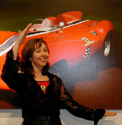 Artist: Gallery Event Photos, Title: Cool...A Ferrari Girl - click for larger image