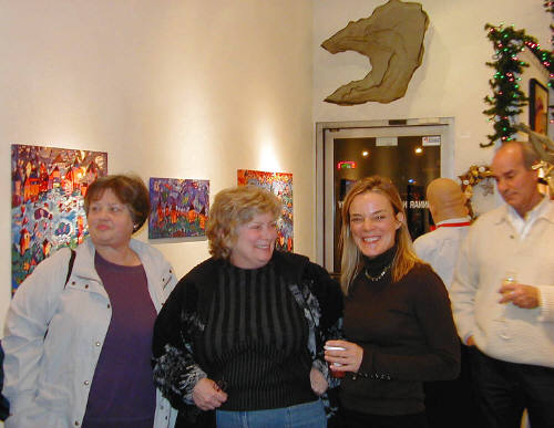 Artist: Gallery Event Photos, Title: Diane Culhane seems happy to be a part of our group show... - click for larger image