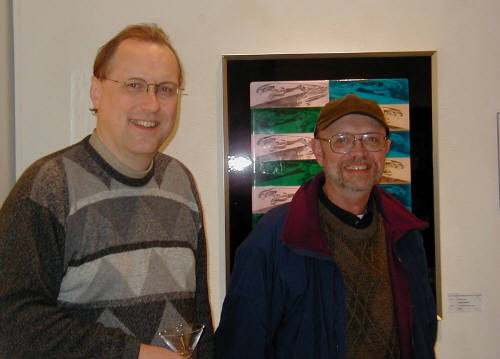 Artist: Gallery Event Photos, Title: Kenneth Wahlin  and Ray Pelley  at Fast/Pop - click for larger image