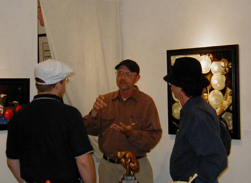 Artist: Gallery Event Photos, Title: Ray Pelley discussing his artwork - click for larger image