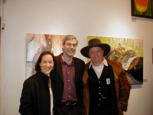 Artist: Gallery Event Photos, Title: Thom Ross joins long time friends Tom and Thalia at our 20th - click for larger image