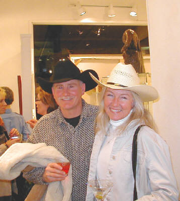 Artist: Gallery Event Photos, Title: You'd think they were a couple...very nice to have the cowboy participation - click for larger image
