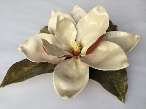 Artist: Gina Holt, Title: Magnolia - Rust Leaves - click for larger image