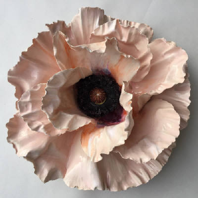 Artist: Gina Holt, Title: Oriental Poppy - Pink - click for larger image
