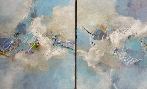Artist: Jan Griggs, Title: Cloud Story (Diptych) - click for larger image