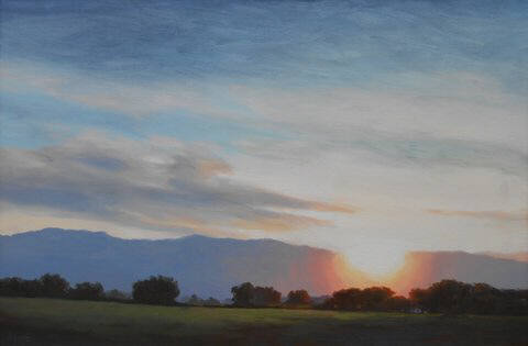 Artist: Kathleen Hooks, Title: Morning Comes to the Valley - click for larger image