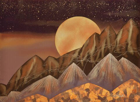Artist: Keiichi Nishimura, Title: Mountains - click for larger image