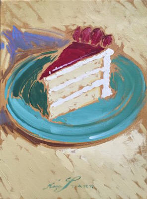 Artist: Kim Starr, Title: Cake with Red Frosting - click for larger image