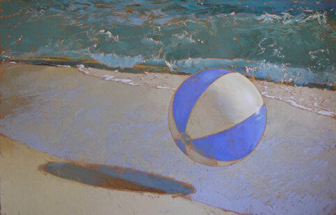 Artist: Kim Starr, Title: Periwinkle Beach Ball - click for larger image