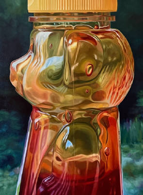 Artist: Kristen Reitz  - Green, Title: Golden Bear - click for larger image