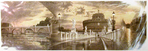 Artist: Loren  Salazar, Title: Bridge at St. Angelo - click for larger image