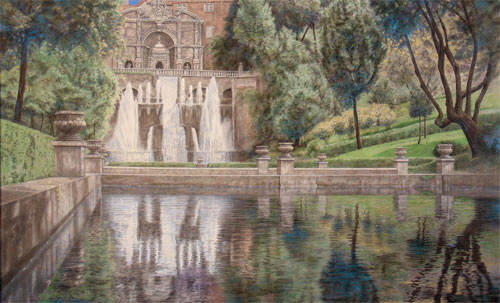 Artist: Loren  Salazar, Title: Villa de Estes, Tivoli - click for larger image