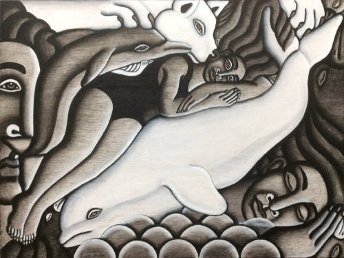 Artist: Lori-ann Latremouille, Title: Dream of the White Whale - click for larger image