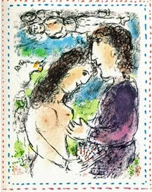 Artist: Marc Chagall, Title: At the Dawn of Love  - click for larger image