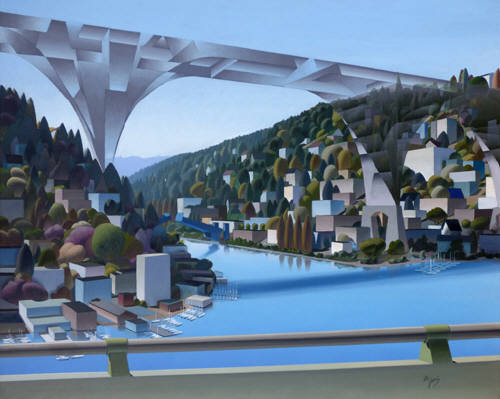 Artist: Mark Skullerud, Title: Aurora Bridge - click for larger image