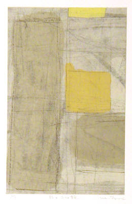Artist: Mikio Tagusari, Title: Ochre Square over Gray  MT 015 - click for larger image