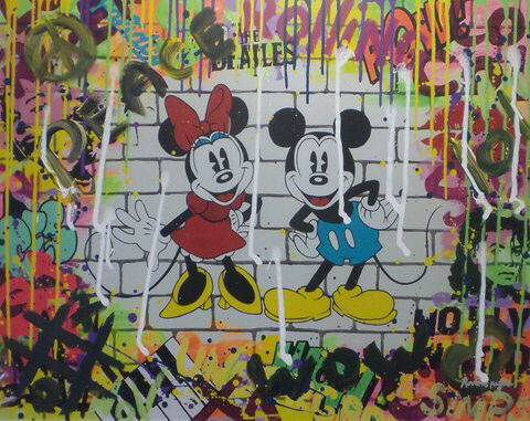 Artist: Nastya Rovenskaya, Title: Mickey and Minnie - click for larger image