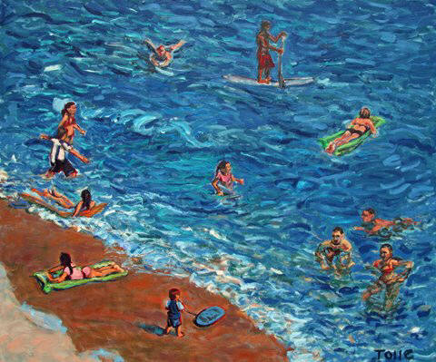 Artist: Pat Tolle, Title: Beach Day 2 - click for larger image