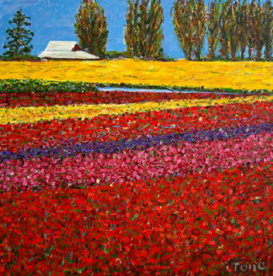 Artist: Pat Tolle, Title: Tulip Fields - click for larger image