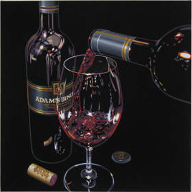 Artist: Ray Pelley, Title: Anticipation - Adam's Bench Winery  Giclee Print - click for larger image