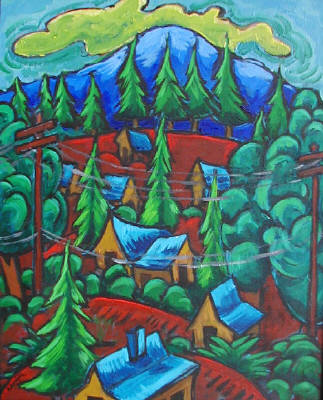 Artist: Rich Klopfer, Title: Trees on a Hill - click for larger image