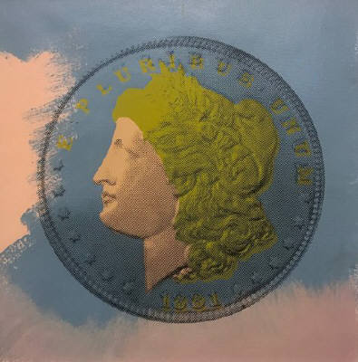 Artist: Steve Kaufman, Title: 1881 Silver Dollar - click for larger image