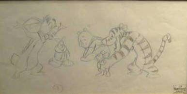 Artist:  The Art of Disney, Title: Tigger, Pooh, Rabbit and Piglet - click for larger image