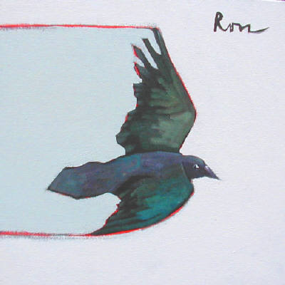 Artist: Thom Ross, Title: Flying Raven - click for larger image
