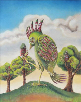 Artist: Wendy Wees, Title: Bird House - click for larger image