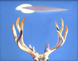 Artist:   Liang Wei, Title: Antlers against a Spring Sky - click for larger image